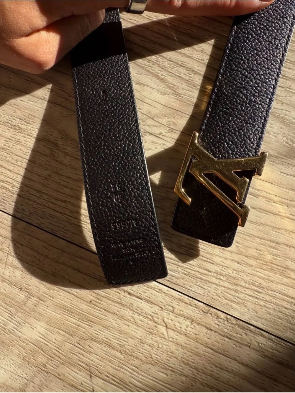 Louis Vuitton Monogram Reversible Belt in Brown & Black with Gold Buckle